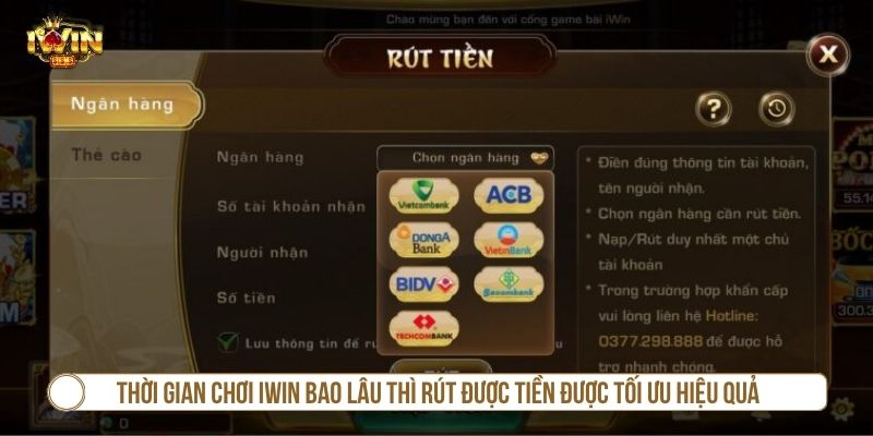 Thời gian chơi iwin bao lâu thì rút được tiền được tối ưu hiệu quả